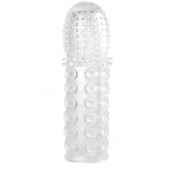 Прозрачная закрытая гелевая насадка - 13,5 см. - Toyfa Basic - в Волгограде купить с доставкой