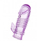 Фиолетовая насадка с коготком и шипами - 13 см. - Toyfa Basic - в Волгограде купить с доставкой