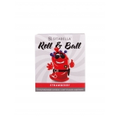 Стимулирующий презерватив-насадка Roll   Ball Strawberry - Sitabella - купить с доставкой в Волгограде