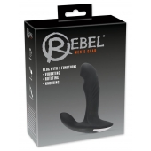 Черный вибромассажер простаты с функцией римминга Plug with Perineum Stimulator - 16,6 см. - Orion - в Волгограде купить с доставкой