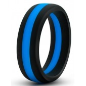 Черно-синее эрекционное кольцо Silicone Go Pro Cock Ring - Blush Novelties - в Волгограде купить с доставкой