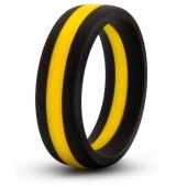 Черно-желтое силиконовое эрекционное кольцо Silicone Go Pro Cock Ring - Blush Novelties - в Волгограде купить с доставкой