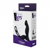 Черный вибромассажер простаты P-PLEASER W ERECTION ENHANCE - Dream Toys - в Волгограде купить с доставкой