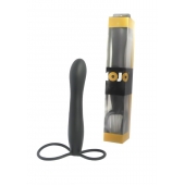 Черная насадка на пенис для двойной стимуляции Mojo BlackJack - 15 см. - Seven Creations - в Волгограде купить с доставкой