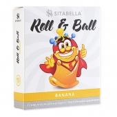 Стимулирующий презерватив-насадка Roll   Ball Banana - Sitabella - купить с доставкой в Волгограде