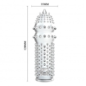 Закрытая прозрачная насадка Crystal sleeve - 14,2 см. - Erowoman-Eroman - в Волгограде купить с доставкой