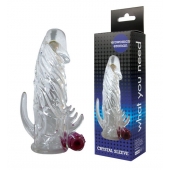 Закрытая прозрачная вибронасадка на пенис Crystal Sleeve Vibe - Erowoman-Eroman - в Волгограде купить с доставкой