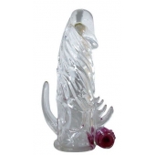 Закрытая прозрачная вибронасадка на пенис Crystal Sleeve Vibe - Erowoman-Eroman - в Волгограде купить с доставкой
