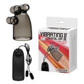 Дымчатая насадка-мастурбатор с вибрацией Vibrating Crystal Cap II - Baile - в Волгограде купить с доставкой