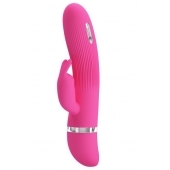 Розовый вибратор Ingram с электростимуляцией - 19,2 см. - Baile - купить с доставкой в Волгограде