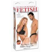 Полый страпон унисекс телесного цвета For Him or Her ​Hollow Strap-On - 15 см. - Pipedream - купить с доставкой в Волгограде