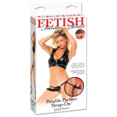 Черный податливый страпон Posable Partner Strap-On - 17,8 см. - Pipedream - купить с доставкой в Волгограде