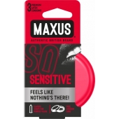 Ультратонкие презервативы в железном кейсе MAXUS Sensitive - 3 шт. - Maxus - купить с доставкой в Волгограде