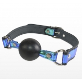 Кляп-шарик на чёрно-синих ремешках - Sitabella - купить с доставкой в Волгограде