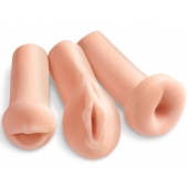 Комплект из 3 мастурбаторов All 3 Holes: вагина, анус, ротик - Pipedream - в Волгограде купить с доставкой