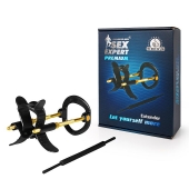 Черно-золотистый экстендер для пениса Sex Expert - Sex Expert - в Волгограде купить с доставкой