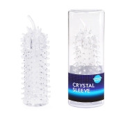 Закрытая рельефная насадка Crystal sleeve с усиками - 12 см. - Erowoman-Eroman - в Волгограде купить с доставкой