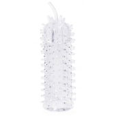 Закрытая рельефная насадка Crystal sleeve с усиками - 12 см. - Erowoman-Eroman - в Волгограде купить с доставкой