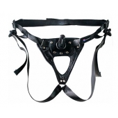 Черный пояс-трусики с насадкой  Soft-Принц  - 17 см. - LOVETOY (А-Полимер) - купить с доставкой в Волгограде