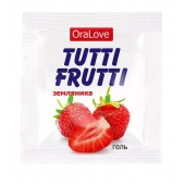 Пробник гель-смазки Tutti-frutti с земляничным вкусом - 4 гр. - Биоритм - купить с доставкой в Волгограде