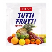 Пробник гель-смазки Tutti-frutti со вкусом тропических фруктов - 4 гр. - Биоритм - купить с доставкой в Волгограде