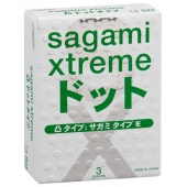 Презервативы Sagami Xtreme SUPER DOTS с точками - 3 шт. - Sagami - купить с доставкой в Волгограде
