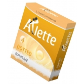 Презервативы Arlette Dotted с точечной текстурой - 3 шт. - Arlette - купить с доставкой в Волгограде