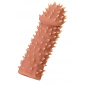 Телесная реалистичная насадка KOKOS Extreme Sleeve 07 с дополнительной стимуляцией - 12,7 см. - KOKOS - в Волгограде купить с доставкой