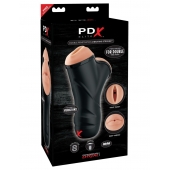 Мастурбатор в колбе с двумя тоннелями Double Penetration Vibrating Stroker - Pipedream - в Волгограде купить с доставкой