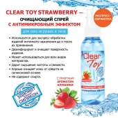 Очищающий спрей для игрушек CLEAR TOY Strawberry - 100 мл. - Биоритм - купить с доставкой в Волгограде