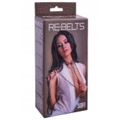 Коричневый поводок и чокер с кольцом Sofi - Rebelts - купить с доставкой в Волгограде