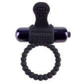 Черное эрекционное виброкольцо Vibrating Silicone Super Ring - Pipedream - в Волгограде купить с доставкой