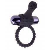 Черное эрекционное виброкольцо Vibrating Silicone Super Ring - Pipedream - в Волгограде купить с доставкой