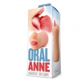 Телесный мастурбатор-ротик с язычком Oral Anne - Blush Novelties - в Волгограде купить с доставкой