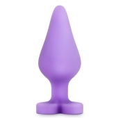 Фиолетовая анальная пробка Naughty Candy Heart Do Me Now - 8,9 см. - Blush Novelties - купить с доставкой в Волгограде