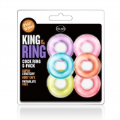 Набор из 6 эрекционных колец King of the Ring - Blush Novelties - в Волгограде купить с доставкой