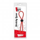Красное эрекционное лассо с одной бусиной-утяжкой STRETCHY THIN LASSO - Dream Toys - в Волгограде купить с доставкой