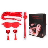 Пикантный набор БДСМ из 4 предметов в красном цвете - Notabu - купить с доставкой в Волгограде