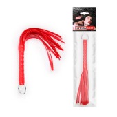 Красная плеть с рукоятью в оплетке - 28 см. - Notabu - купить с доставкой в Волгограде