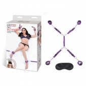 Фиолетовый набор фиксаций на кровати Classic Bedspreader - Lux Fetish - купить с доставкой в Волгограде