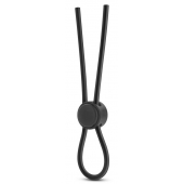 Черное силиконовое лассо на пенис SILICONE LOOP COCK RING - Blush Novelties - в Волгограде купить с доставкой