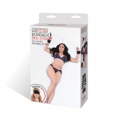 Чёрные манжеты для фиксации на кровати Bondage Bed Strap - Lux Fetish - купить с доставкой в Волгограде