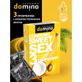 Презервативы для орального секса DOMINO Sweet Sex с ароматом тропических фруктов - 3 шт. - Domino - купить с доставкой в Волгограде