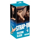 Силиконовый полый страпон на ремнях Silicone Strap-on - 16 см. - Orion - купить с доставкой в Волгограде