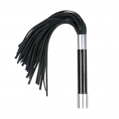 Черная плеть Easytoys Flogger With Metal Grip - 38 см. - Easy toys - купить с доставкой в Волгограде