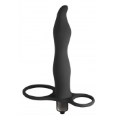 Черная вибронасадка для двойного проникновения Flirtini - 15,9 см. - Lola Games - купить с доставкой в Волгограде