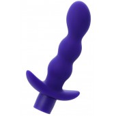 Синий анальный вибратор с загнутой головкой ADORE - 15 см. - ToyFa