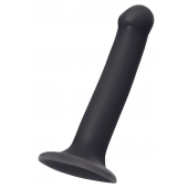 Черный фаллос на присоске Silicone Bendable Dildo M - 18 см. - Strap-on-me - купить с доставкой в Волгограде