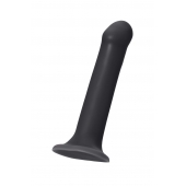 Черный фаллос на присоске Silicone Bendable Dildo L - 19 см. - Strap-on-me - купить с доставкой в Волгограде