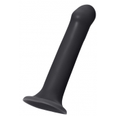 Черный фаллос на присоске Silicone Bendable Dildo L - 19 см. - Strap-on-me - купить с доставкой в Волгограде